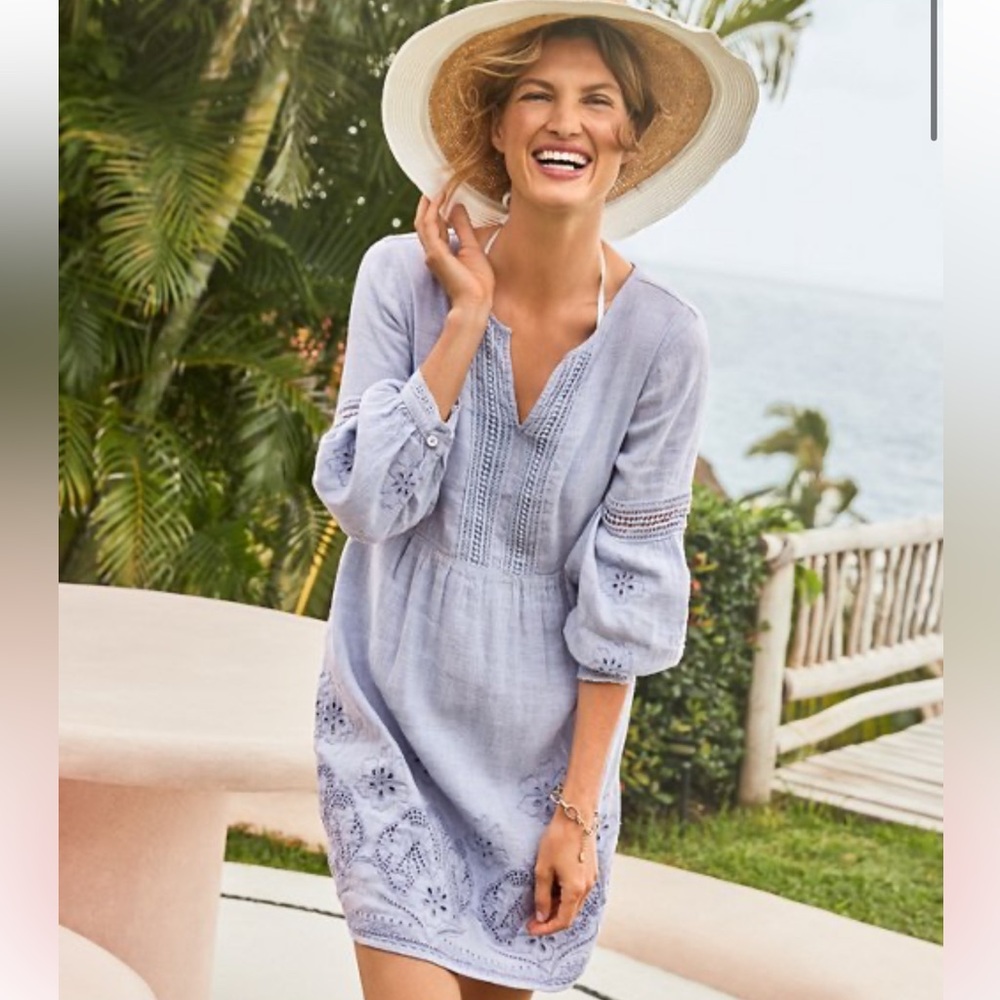 Tommy Bahama Embroidered Dress
Blue St Lucia Linen blend Swim Cover Up szmedium